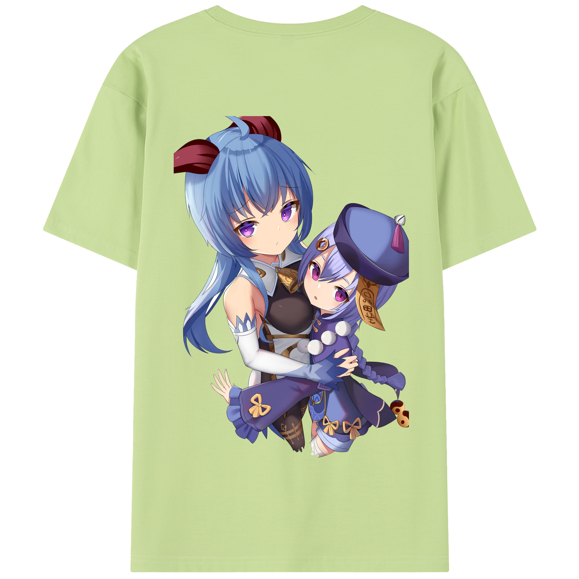 げんし神 甘雨 かんう genshin Ganyu 綿100％半袖Tシャツ（背面プリント）